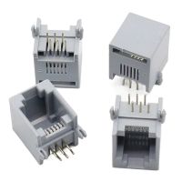 อุปกรณ์เสริมสำหรับโทรศัพท์ RJ11 6pin คริสตัล RJ11-6P6C ช่องเสียบโทรศัพท์ RJ12ขั้วต่อเทอร์มินัลอะแดปเตอร์ซ็อกเก็ต