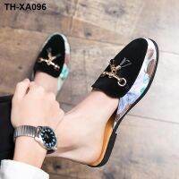 Baotou doug half male han edition heelless slippers lazy summer shoes outside liangpi men sandals web celebrity