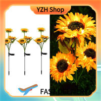 YZH Shop โคมไฟสนามหญ้า Led 3ชิ้น,Lampu Tenaga Surya Led 71ซม. สำหรับตกแต่งสวนกลางแจ้ง