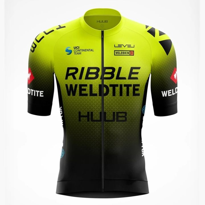 new-ribble-weldtite-huub-cycling-jersey-summer-high-quality-team-men-clothing-short-sleeve-quick-dry-maillot-ropa-ciclismo-2021