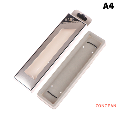 ZONGPAN กล่องสายนาฬิกาแบบเรียบง่าย1ชิ้นเคสสำหรับสายนาฬิกาแพ็คกระดาษกล่องเก็บนาฬิกา