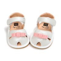 Baby Shoes First Walkers Princess Sandals Girl Pink Summer PU Rubber Flat Soft-sole Anti-Slip Toddler Sandals Infant Shoes 0-18MTH