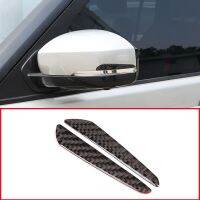 wenminr 2pcs Real Carbon Fiber Side Rearview Mirror Anti-collision Strip Trim For Land Rover Discovery Sport LR4 LR5For Jaguar F-PACE XE