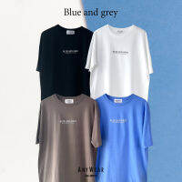 AnyWear - เสื้อ Oversize ลาย Blue and grey