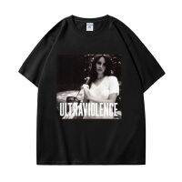 Singer Lana Del Rey Graphics T-Shirt Summer Vintage Casual Short Sleeve T-shirts Unisex Fashion Pure Cotton Oversized Tee Shirt