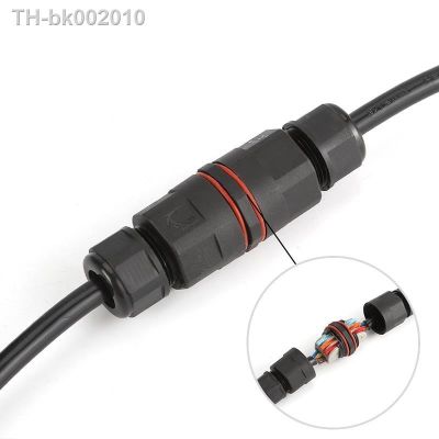 ❁◑ IP68 Waterproof Straight Connector Junction Box Electrical Wire Cable 3 Pin Connector Outdoor Plug Socket Terminal Block