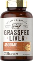 Carlyle Grassfed Beef Liver Capsules 4500mg | 250 Count | Desiccated Supplement | Non-GMO, Gluten Free | by Herbage Farmstead