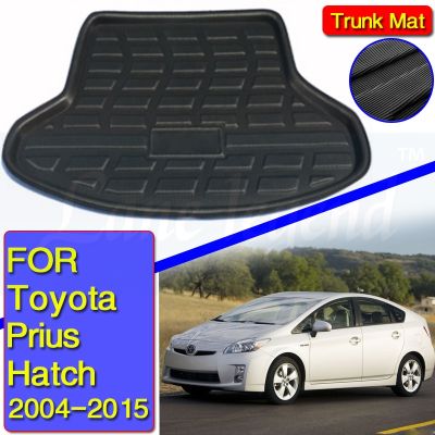 เสื่อซับในรองเท้าบูทที่เก็บของท้ายรถสำหรับ Toyota Prius 2004-2015ถาดพรมปูพื้นโคลน2005 2006 2007 2008 2009 2010 2012 2011