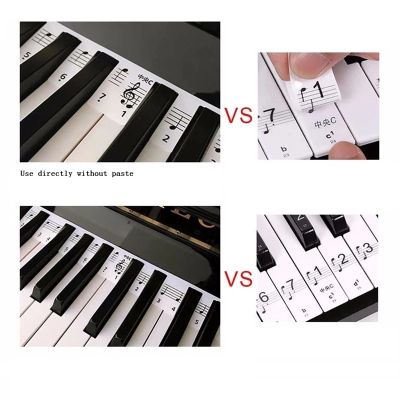 Transparent Piano Sticker 88 and 61 Key Piano Keyboard Sticker Electronic Keyboard 88 and 61 Key Piano Stave Note Sticker For Pi
