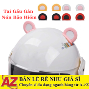 Tai Gấu Gắn Nón Bảo Hiểm Tặng Kèm Keo 3M