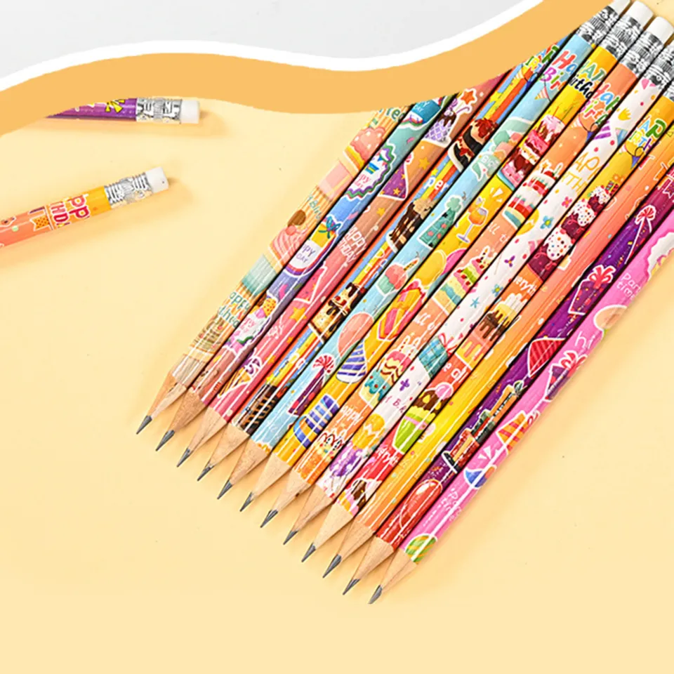 24 Pcs Toddler Gift Snowflake Eraser Set Pencil Cartoon Eraser