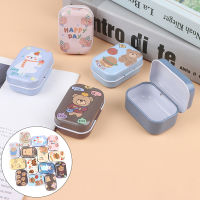 HONG ✨Hot Sale Mini bear Tin Trinket Jewelry Coin Box Tinplate Storage Case Small RectanIe