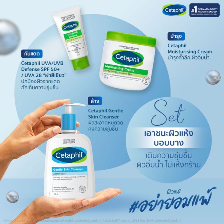 บำรุงผิวหน้าและผิวกายเติมความชุ่มชื่นให้ผิว-cetaphil-moisturizing-cream-for-dry-sensitive-skin-453g