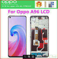 จอ LCD แบบดั้งเดิม6.59 สำหรับ Oppo A96 4G ชิ้นส่วนทดแทนการกำหนดตำแหน่งแผงหน้าจอสัมผัสแสดงผล CPH2333 LCD สำหรับ Oppo A96จีน