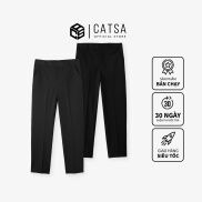 Quần tây nam dài CATSA chất liệu Khaki cotton thoáng mát, dày dặn QTD086