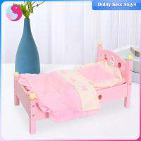 Dolity Tempat Tidur Boneka Bayi เฟอร์นิเจอร์ไม้ห้องนอนสำหรับ1:6ตุ๊กตาฉากการเล่นบทบาท