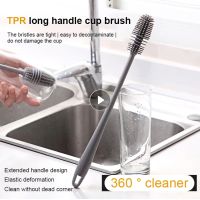 Creative 360 Degree Silicone Milk Bottle Brush Long Handle Safe Multi-Use Household Cleaning Brush Kitchen Supplies