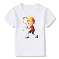 fashion children clothes t shirt boys t shirts cartoon tennis player kids tshirt white clothing t-shirts tops for girls shirts