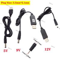 USB 5V to DC 5V 9V 12V 3.5mm Power Boost Line Step UP Module USB Connector Converter Power Adapter Cable 2.1x5.5mm W6TH