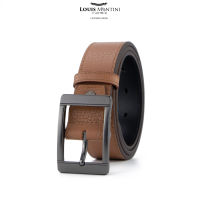 Louis Montini Buckle Belt เข็มขัดหนังแท้ เข็มขัด เข็มขัดผู้ชาย เข็มขัดทำงาน ทางการ หนังวัวแท้ Business Men Belt MGN168