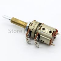 16 type double shaft double potentiometer with switch A50K and B50K shaft length 30mm