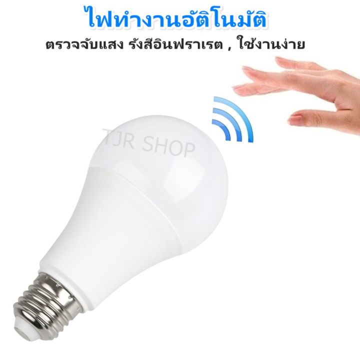 hot-รุ่นใหม่-ไฟเปิด-ปิด-อัติโนมัติ-tjr-หลอดไฟ-led-ตรวจจับความเคลื่อนไหว-ขนาด-12w-เกลียว-e27-แสงขาว-day-light-หลอดไฟ-อัจฉริย-ส่งด่วน-หลอด-ไฟ-หลอดไฟตกแต่ง-หลอดไฟบ้าน-หลอดไฟพลังแดด