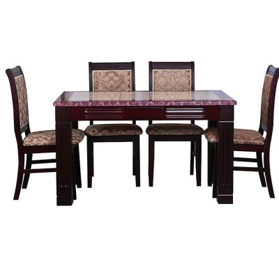ชุดโต๊ะอาหาร 130 Cm // MODEL : DS-M401-C ดีไซน์สวยหรู สไตล์เกาหลี โต๊ะหน้าหินอ่อน 4 ที่นั่ง สินค้ายอดนิยมขายดี แข็งแรงทนทาน ขนาด 130x80x76 Cm