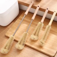 Kitchen cleaning tools Drink bottles Glass scrubbers Cleaning brush Wooden bottle cleaning brush with long handle