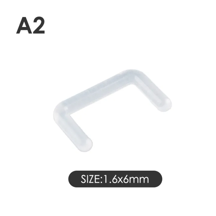 BAREN Clear Piercing Retainers Septum Retainer Nose Studs Lip Ear Ring ...