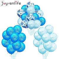 10/15pcs 1st Birthday Balloons Blue Confetti Latex Ballons Boy Baby One 1 Year Old First Birthday Party Decorations Baby Shower Balloons