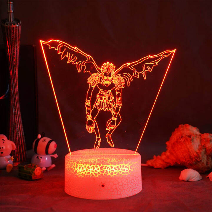 Death Note L Lawliet Anime Manga Figure Night Light Room Setup Neon