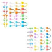 Reusable Silicone Straw Cover,Colorful Dust-Proof Straw Plug for Straws Home Kitchen Party Decoration