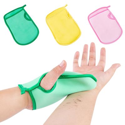 【CC】 Sponge Shower Gloves Spa Exfoliating Hand Cleaning Mitt Dead Removal Minimalist New