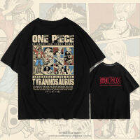 เสื้อยืดแขนสั้น PIE-CES การ์ตูนญี่ปุ่นย้อนยุคกลุ่มระบบหนึ่ง0000สำหรับผู้ชายและผู้หญิงผ้าคอตตอนลูฟี่ทรงหลวม