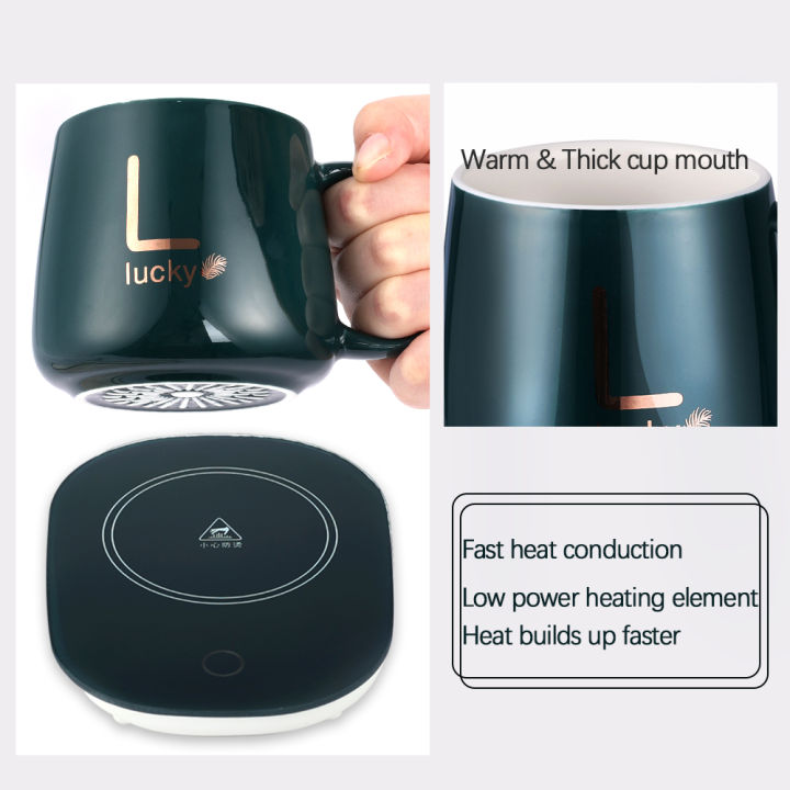 vastar-ชุดถ้วยแก้วเซรามิกไฟฟ้า55-ชุดกล่องของขวัญพร้อมแผ่นรองอุ่นน้ำชุดเครื่องดื่มกาแฟแผ่น-usb