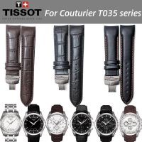 Cowhide Watchband For TISSOT 1853 Couturier T035617/T035407/T035410A Black Brown Leather Strap 22mm 23mm 24mm Bracelet with Logo