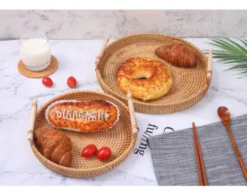 Plastic Rattan Wicker Easter Bread storage Basket Serving Tray - China  Rattan Storage Baskets and Serving Restaurant Baskets Tray price