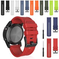 26MM Silicone Replacement Strap For Garmin Fenix 2/Fenix 1/Fenix 3/Fenix 3 HR/Fenix 5X Watchbands Casual Sport Adjustable Strap