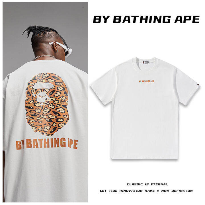 bape-aape-เสื้อยืดผ้าฝ้ายแขนสั้นทรงหลวม-เสื้อสไตล์ฮิปฮอปแบรนด์ทันสมัยสำหรับฤดูร้อน