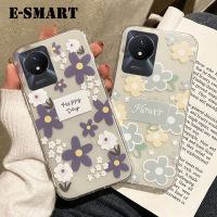 เคส VIVO Y02 สำหรับกรอบซิลิโคนลายดอกไม้เคสด้านหลังแบบนิ่มสำหรับกรอบโทรศัพท์ VIVO Y02