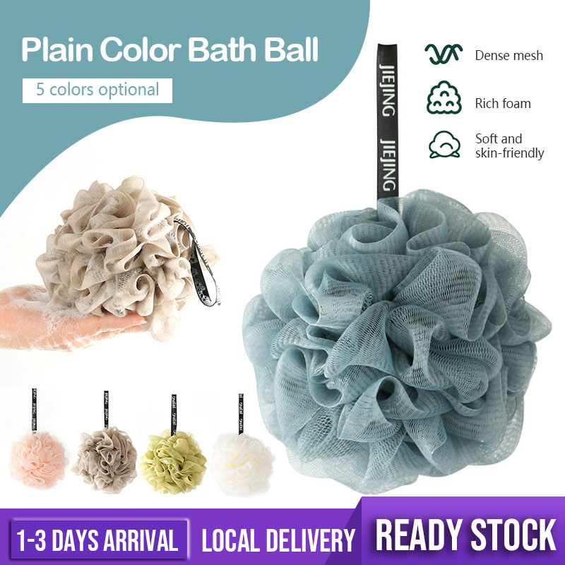 Shower Bath Ball Scrub Sponge Rich Bubbles Body Brush Flower Bath Sponge Pouf Loofahs Mesh Bath Ball Colorful Wash Scrubber Berus Mandi