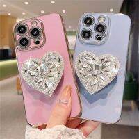 {Taoyitao เคส} สุดหรูติดเพชรหัวใจเคสมือจับสำหรับโทรศัพท์มือถือสำหรับ Huawei Y6 Y9 Y7 P20อัจฉริยะ2019 P P30 Lite P40lite P50 Pro P60 Capa Cover