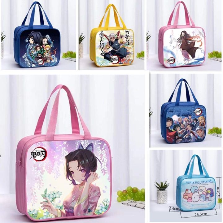 Cartoon Nezuko Lunch Box for Women Boys Girls Insulated