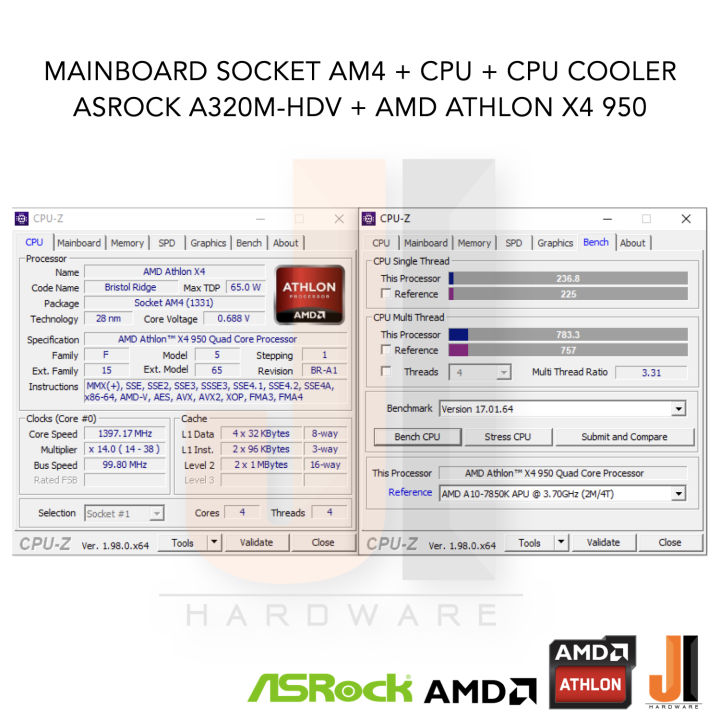 ชุดสุดคุ้ม-cpu-cooler-mainboard-asrock-a320m-hdv-am4-cpu-amd-athlon-x4-950-4-cores-4-threads-3-5-3-8-ghz-65-watts-สินค้ามือสองสภาพดีมีการรับประกัน