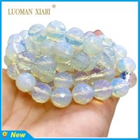 Natural Stone Faceted Opal Loose Round Space Beads for Jewelry Making Diy Bracelet Earrings Accessories 2 3 4 6 8 10 12MM