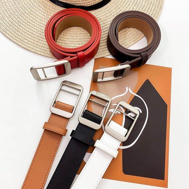 belt-female-fashion-student-simple-trendy-generous-buckle-non-porous-versatile