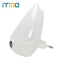 ITimo 90 Degree Rotation Smart Light Sensor Water Drops EU Plug LED Night Light For Children Bedroom Wall Socket Lamp Night Lights