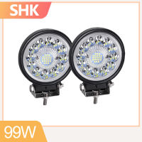 SHK 4นิ้ว ไฟสปอร์ต 12V 24V LED ไลท์รถยนต์ 99W LED แถบแสงสำหรับทำงานลำแสงแสงจ้า Off - road SUV Driving ไฟตัดหมอก