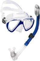 ชุดหน้ากากพร้อมท่อ ดำน้ำตื้น/น้ำลึก อุปกรณ์ดำน้ำ CRESSI RANGER SNORKELING COMBO SET - CLEAR FRAME