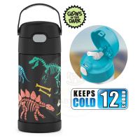 Thermos Dinosaur FUNtainer Bottle 12OZ with Bali Handle (GLOW)